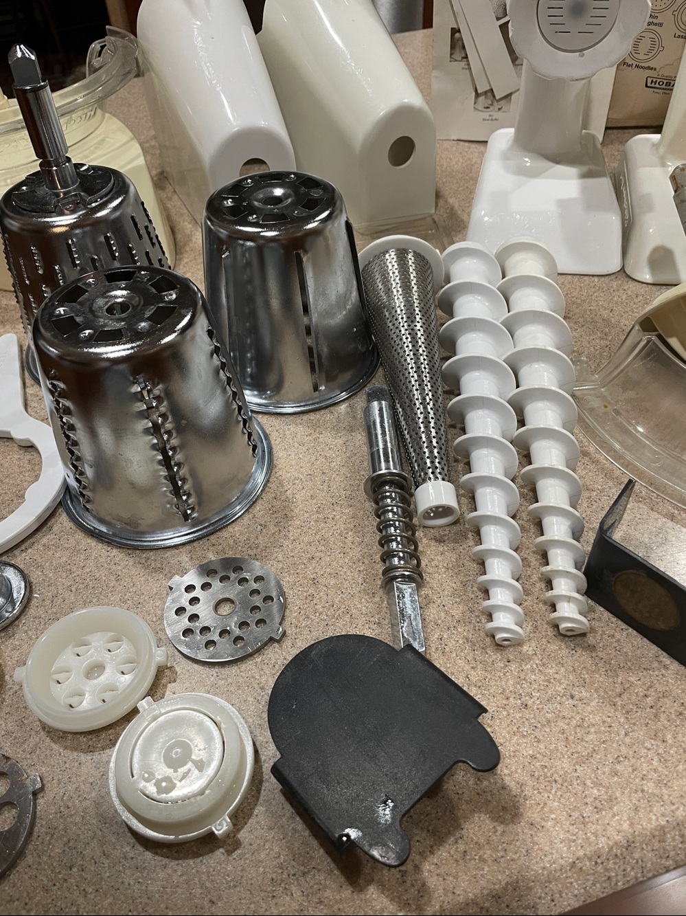 White Kitchen Mixer Attachment Set - Multi-Purpose Accessory Kit - Picture 5 of 7